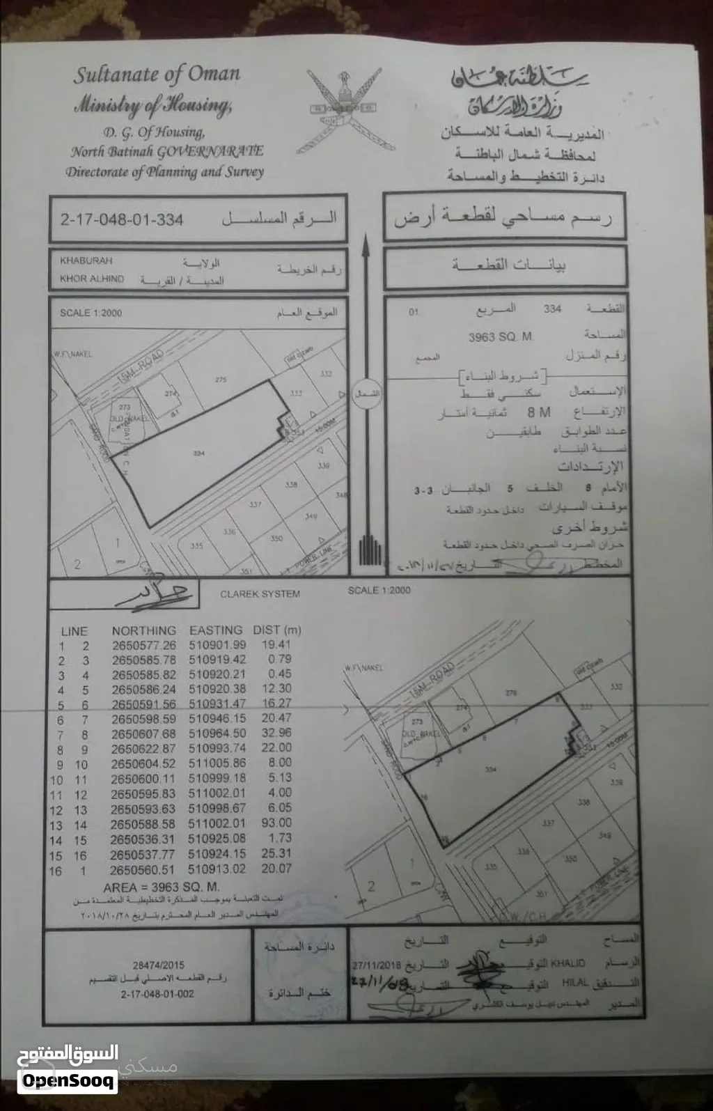 أرض سكنية كبيرة للبيع في الخابورة