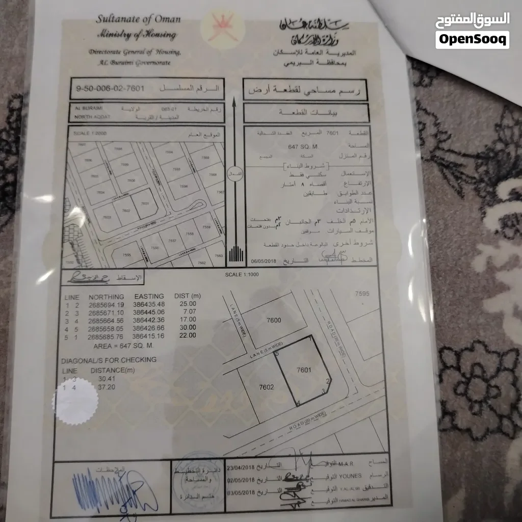 أرض في البريمي