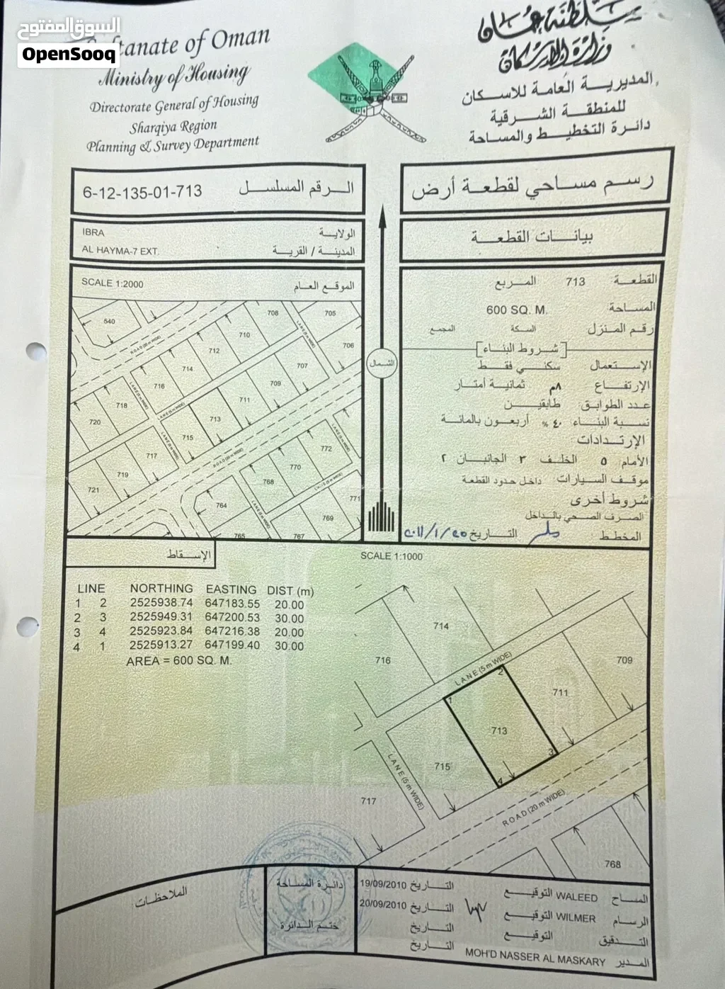 ارض للبيع في ابراء ( الحايمه )