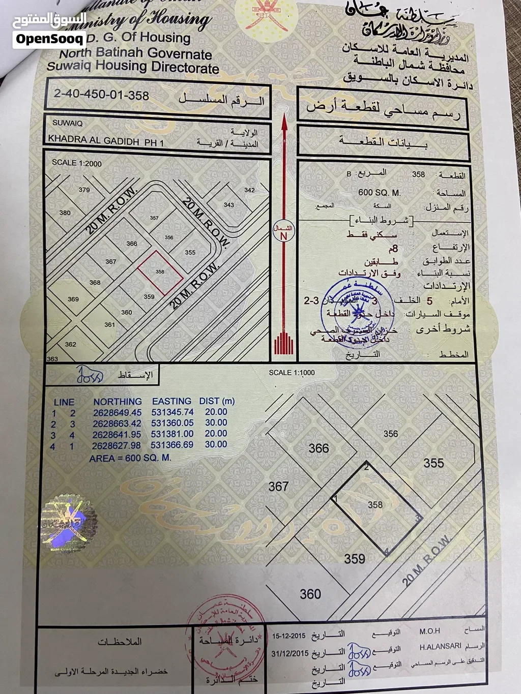 أرض للبيع من المالك الخضراء الجديدة 1