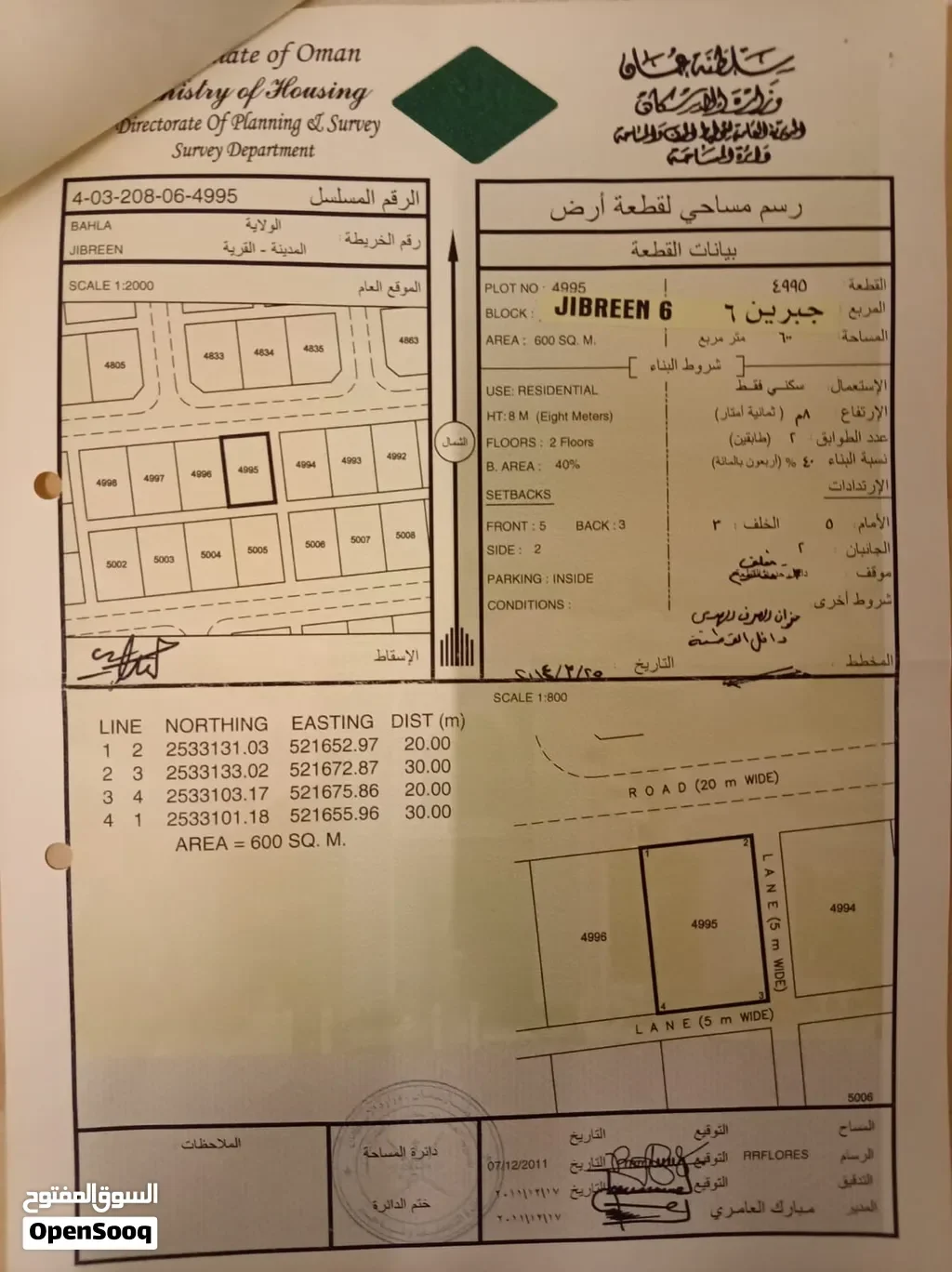 أرض سكنية في جبرين 6  كورنر   موقع ممتاز  من المالك مباشرة — أرض في بهلاء