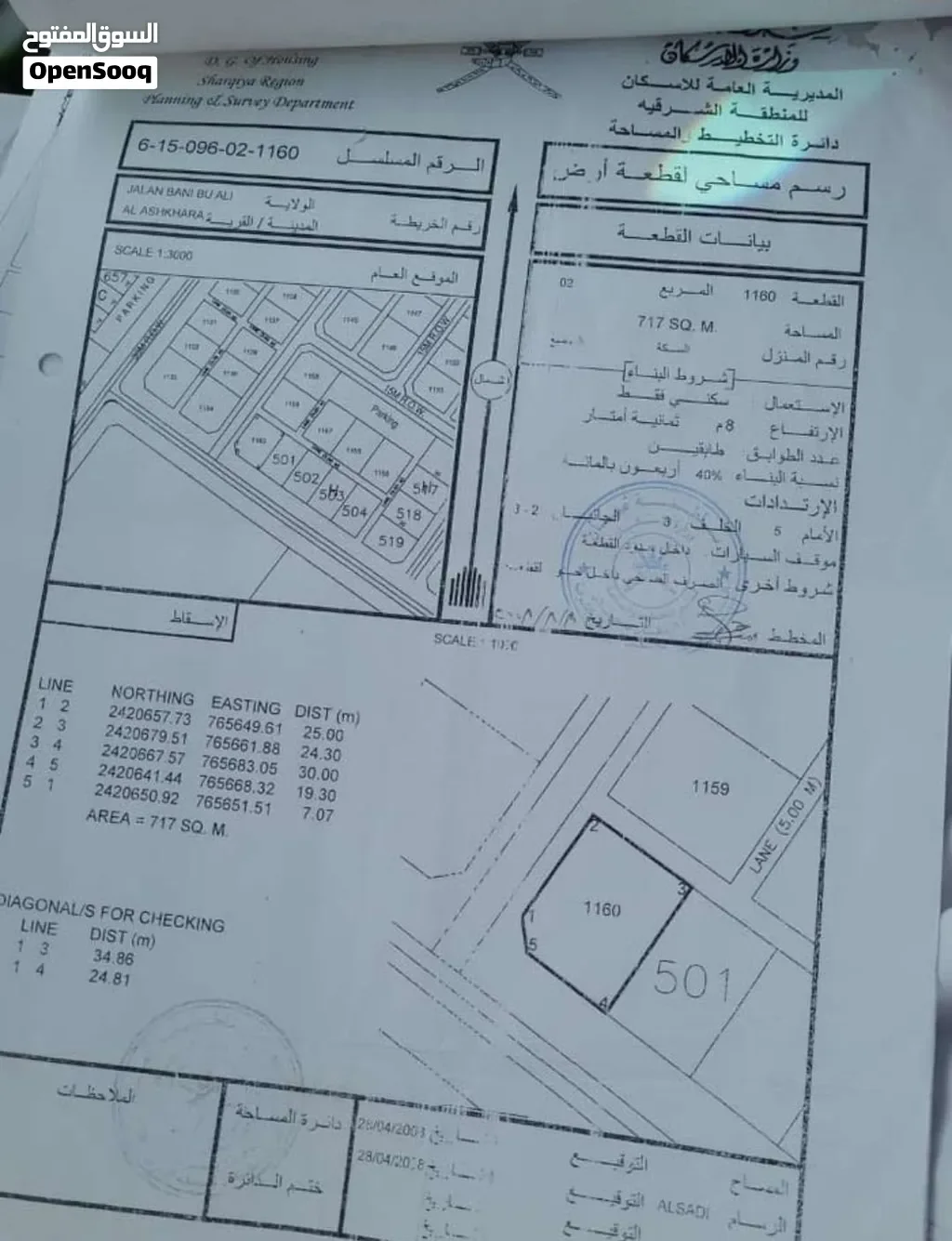 كورنر الاشخره المرحله الثانيه — أرض في جعلان بني بو علي