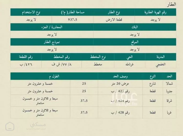 أرض للبيع في شارع 28176738