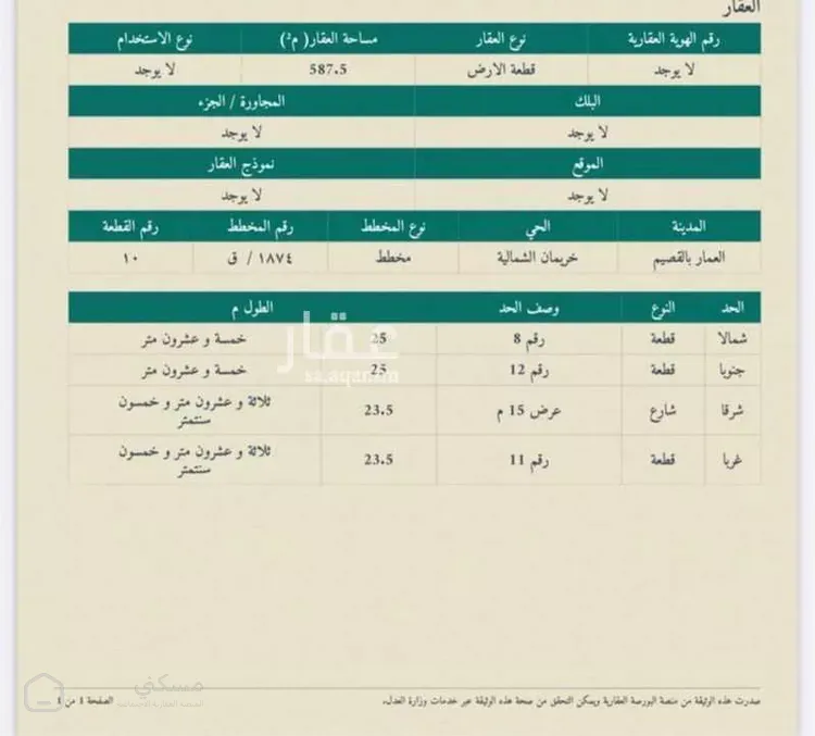 أرض للبيع في شارع خريمان الشمالي 192