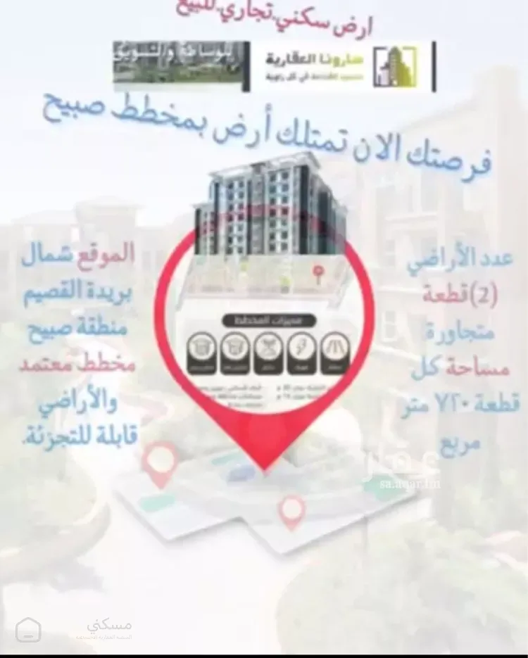 أرض للبيع في مدينة صبيح