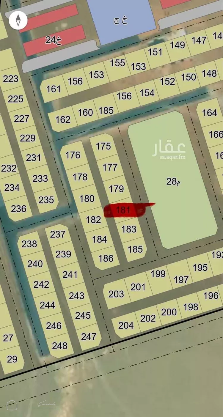 أرض للبيع في شارع غير معروف
