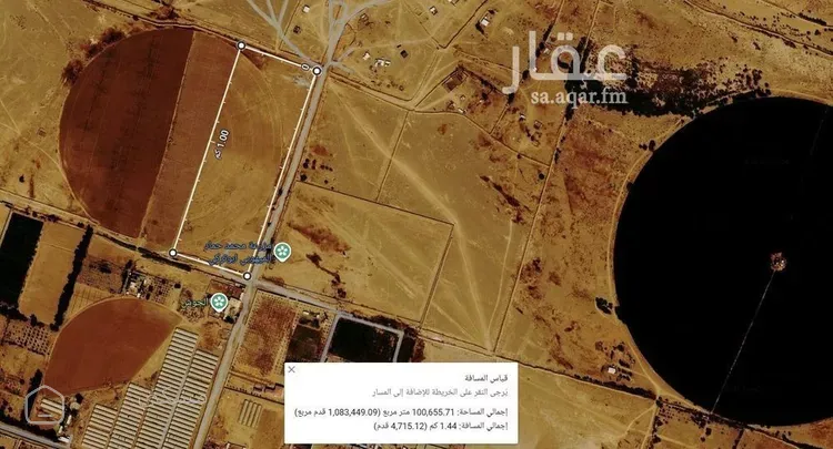 أرض للبيع في حي مزارع شمال طريق المدينه(الرابعة)