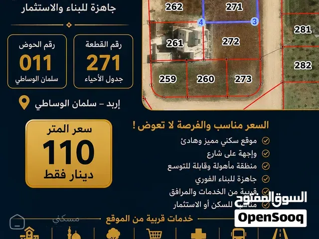 أرض للبيع اربد/الصريح