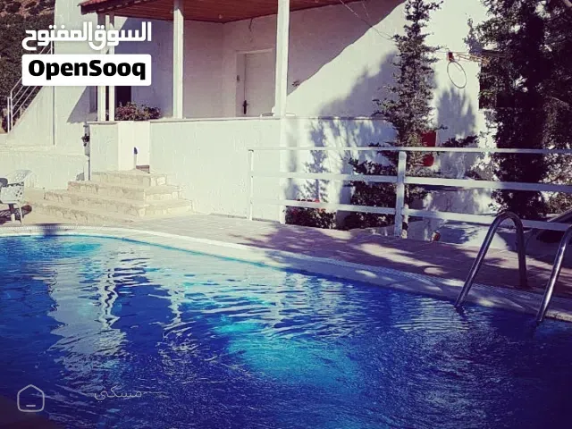 مزرعه فاخره للايجار مسبح وبيت طابقين والعاب واحلى القعدات بمنطقه بيرين بعد منتزه الأمير هاشم