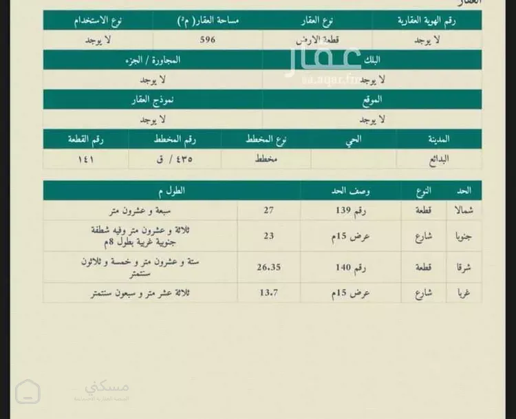 أرض للبيع في حي العبدلية