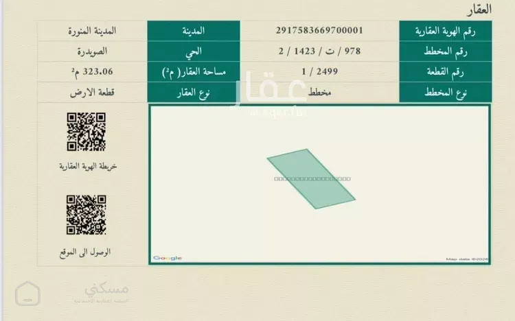 أرض للبيع في حي الصويدرة