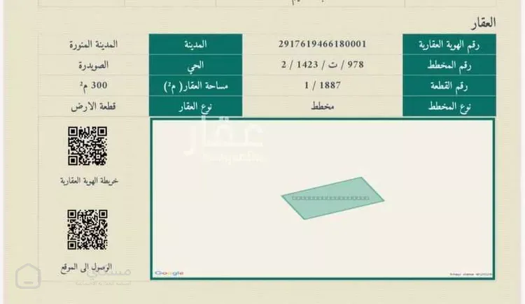 أرض للبيع في شارع اسحاق بن ابراهيم التدمري